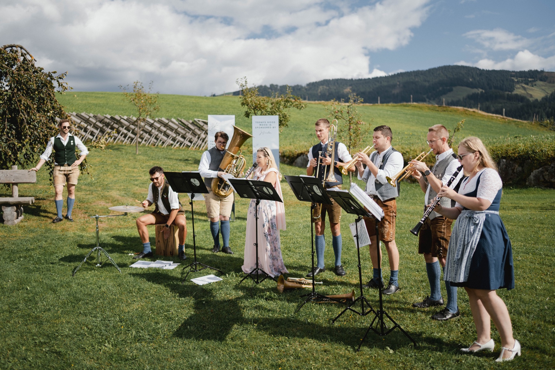 Live-Musik bei der Hochzeit von Ulli und Martin auf der Juvenalm